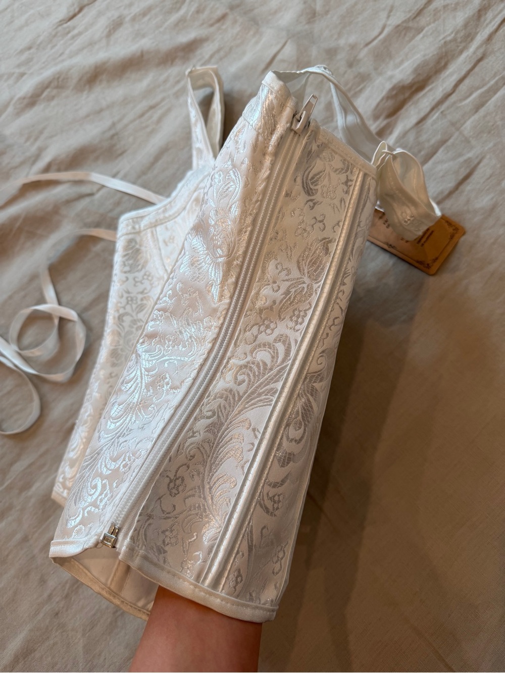 NWT White Lace Corset Top xs to small - Picture 7 of 14